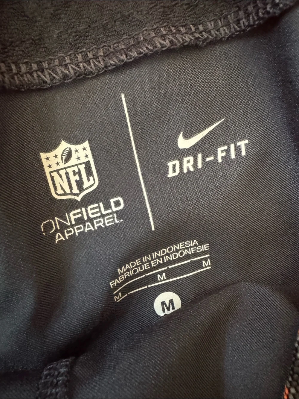 CINCINNATI BENGALS (NFL) NIKE Black and Orange Athletic DRI-FIT Shorts